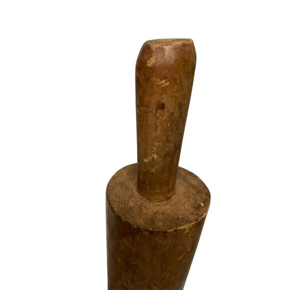 Vintage Antique Hand Turned Rolling Pin Primitive - Picture 8 of 14